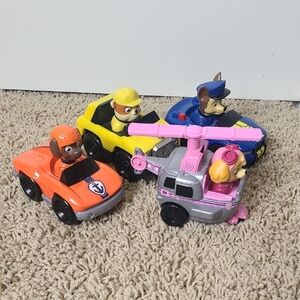 Paw Patrol Adventure Vehicle Set - Orange, Yellow, Blue, Pink